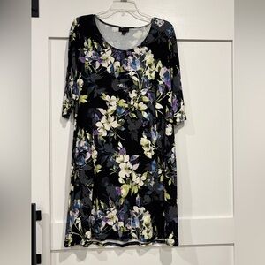 J. Jill Large Black and Floral Dress